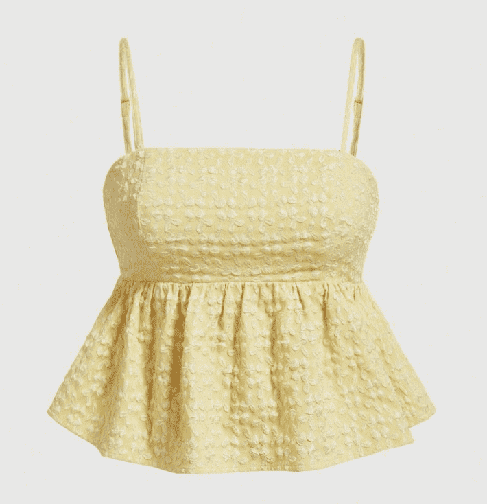 Butter Yellow Ruffle top